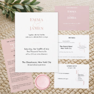 Blush Wedding   Hotel   QR Code Enclosure Card
