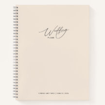 Blush Wedding Plans Notebook