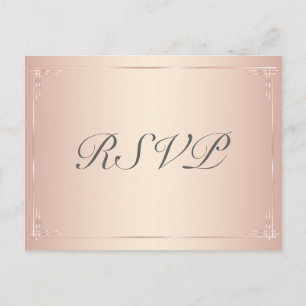 Blush Wedding RSVP Postcards Elegant