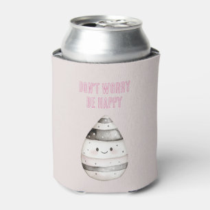 Blush White Black Happy Smiling Candy Corn Can Cooler