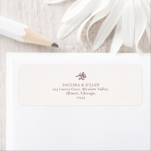 Blush White & Burgundy Floral Wedding Return