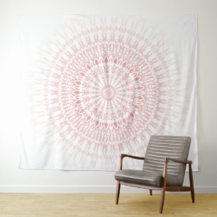 Blush White Mandala Tapestry