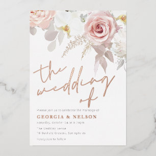 Blush & White Modern Floral Wedding