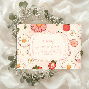 Blush Wildflower Berry Bridal Shower Enclosure Card