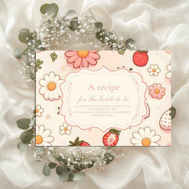 Blush Wildflower Berry Bridal Shower Enclosure Card (Creator Uploaded)