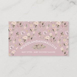 Blush Wildflower Botanical Floral Business Card