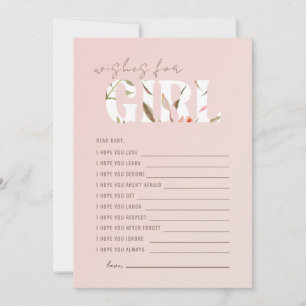 Blush Wishes for Girl Invitation