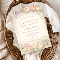 Blush Wisteria And Rose Garden Baby Shower