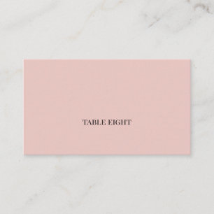 Blush with Black Modern Font Place Card