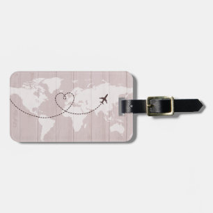 Blush Word Map  Luggage Tag