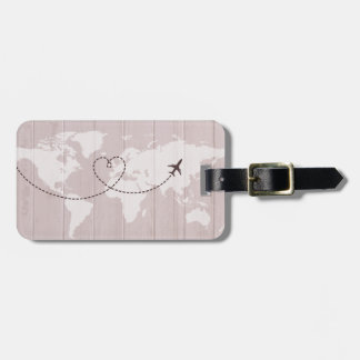 Blush Word Map  Luggage Tag