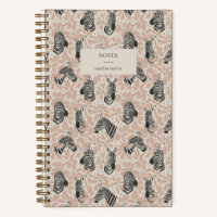 Blush Zebra Botanical Safari Notes Personalized