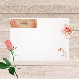 Blushed Floral Vintage Address Label