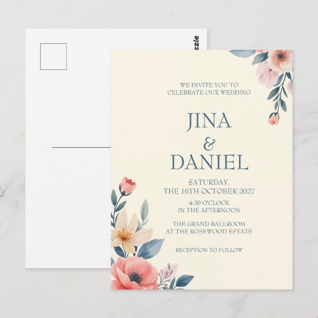 Blushing Bloom  Postcard (Front/Back)