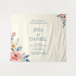 Blushing Bloom Tapestry