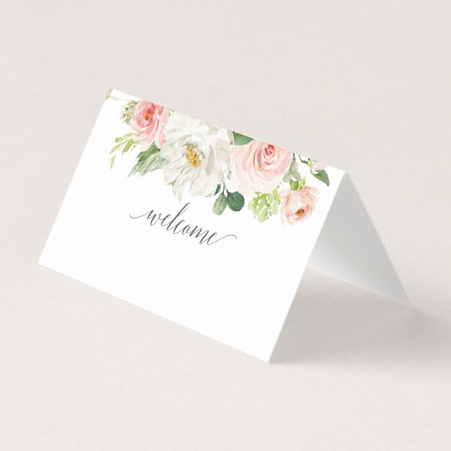 Blushing Blooms Place Cards (Front)