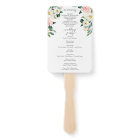Blushing Blooms Wedding Program Fan
