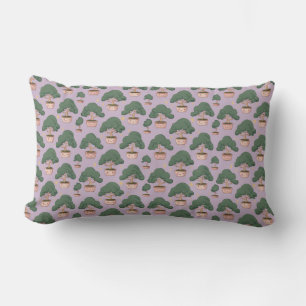 "Blushing Bonsai & Chirpy Companions" Lumbar Cushion