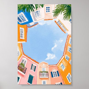 “Blushing Botanica” Floral Poster Elegant Wall Art