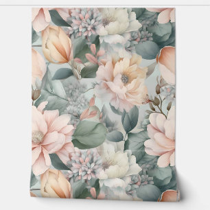 Blushing Bridal Ballet Botanical Wallpaper