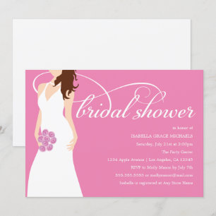 Blushing Bride   Choose Background Colour Invitation