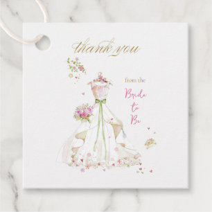 Blushing Bride in Bloom Bride to Be Favour Tags