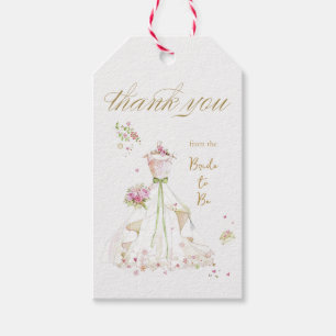 Blushing Bride in Bloom Bride to Be Gift Tags