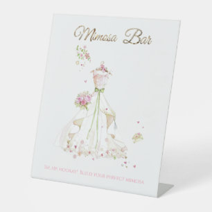 Blushing Bride in Bloom Bride to Be Pedestal Sign