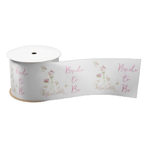 Blushing Bride in Bloom Bride to Be Satin Ribbon