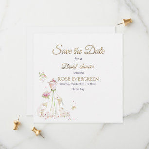 Blushing Bride in Bloom Save The Date