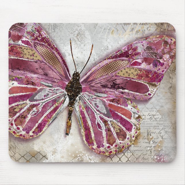 Blushing Butterfly Mousepad (Front)