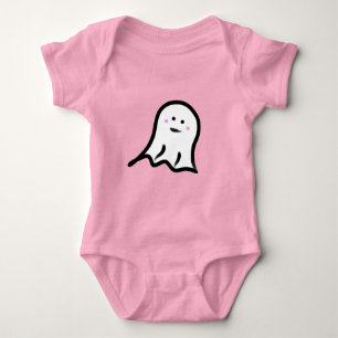 Blushing Ghost Cute Halloween  Baby Bodysuit