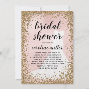 Blushing Glitter Bride Dress Bridal Shower