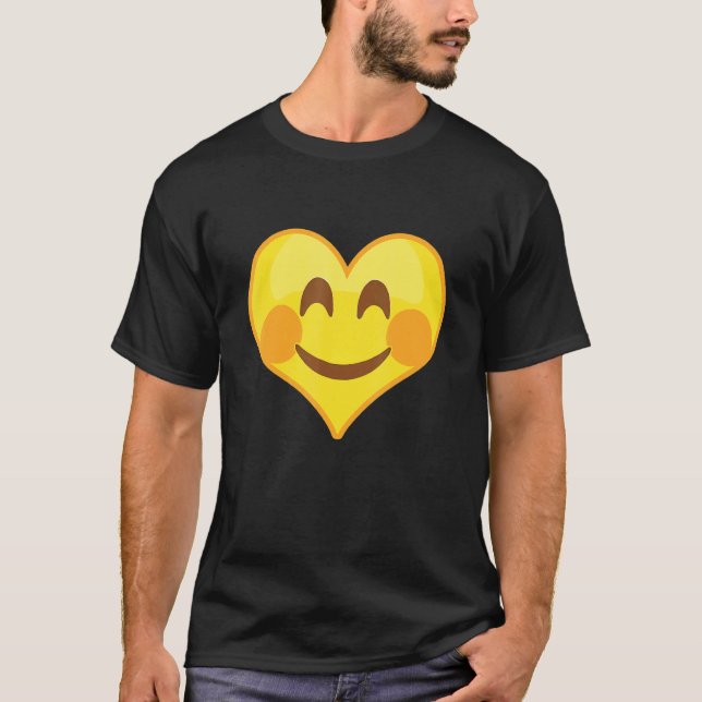 Blushing Heart Face T-Shirt (Front)