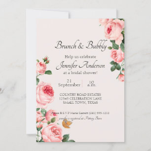 Blushing Pink Rose Bridal Shower Brunch