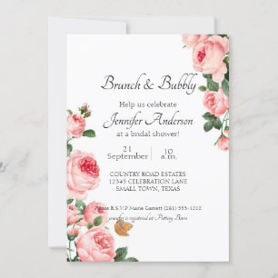 Blushing Pink Rose Bridal Shower Brunch