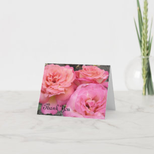 Blushing Roses Garden Thank You Card