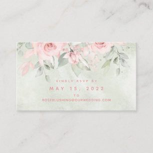Blushing Roses Wedding Online RSVP card
