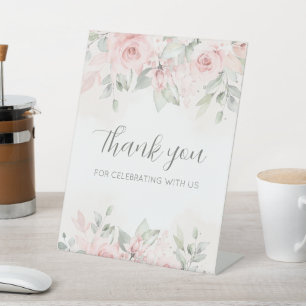 Blushing Roses Wedding Welcome To Our Wedding Ped Pedestal Sign