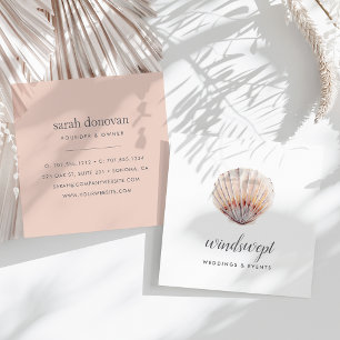 Blushing Shell Square Business Card