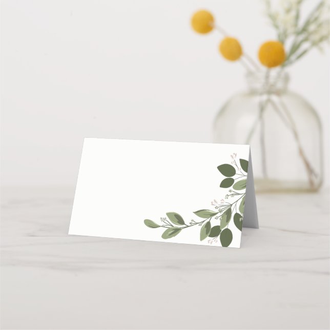 Blushing Sprigs, Place Cards (Front)