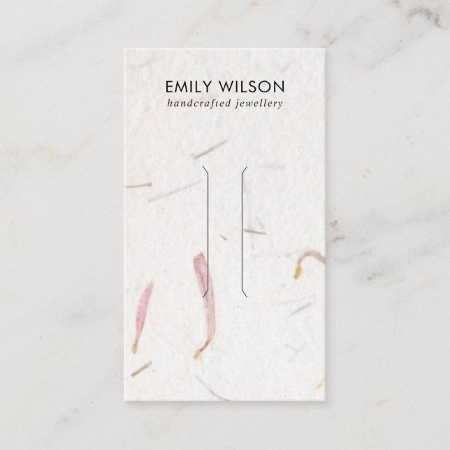 BLUSHPETAL HANDMADE PAPER  HAIR CLIP DISPLAY CARD (Front)