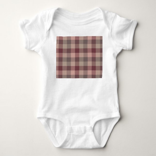 Blushwood plaid baby bodysuit (Front)