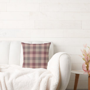 Blushwood plaid cushion