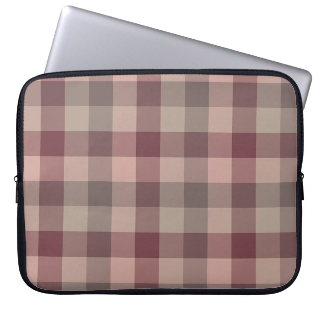 Blushwood plaid laptop sleeve (Front)