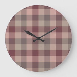 Blushwood plaid large clock