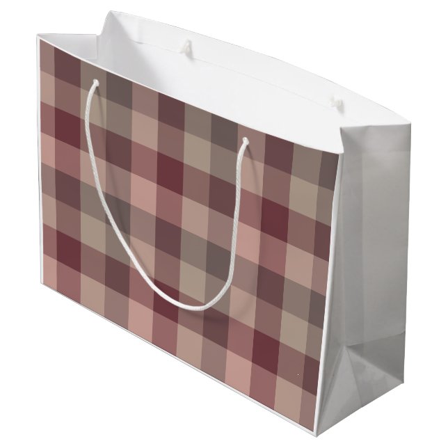 Blushwood plaid large gift bag (Back Angled)