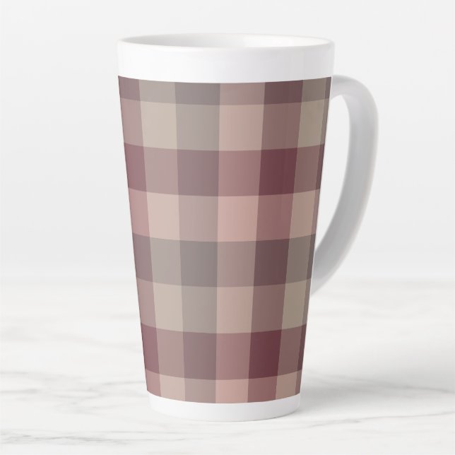 Blushwood plaid latte mug (Right Angle)