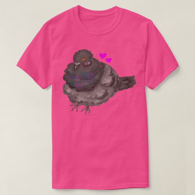 Blushy Pigeon T-Shirt (Design Front)