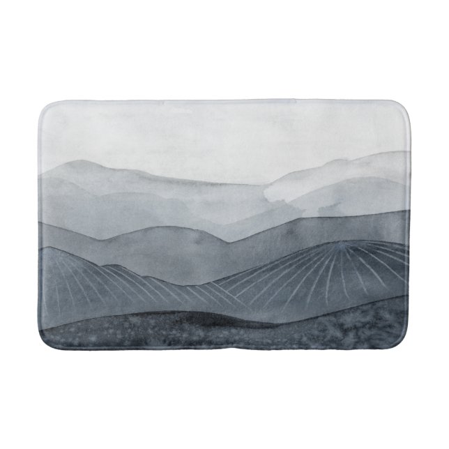 Blustering Grey Valley Bath Mat (Front)